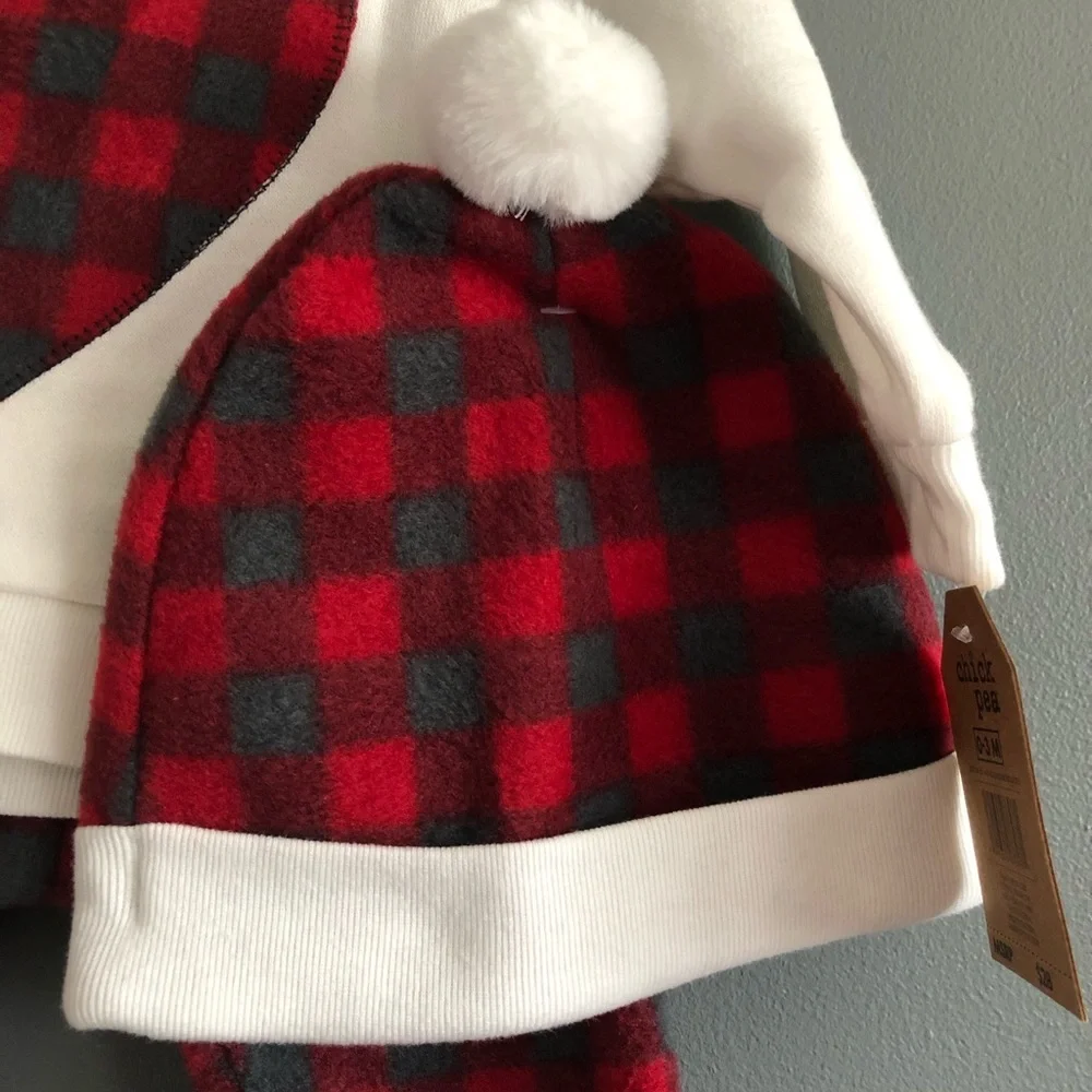 Chick Pea Holiday Matching Christmas Set Plaid Print Set With Hat